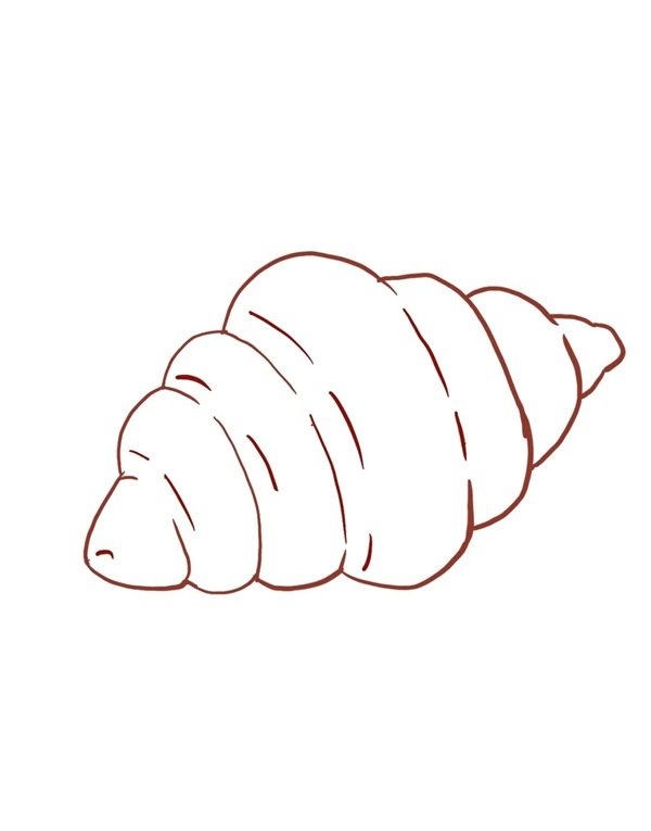 Cách vẽ bánh mì​ đơn giản 1