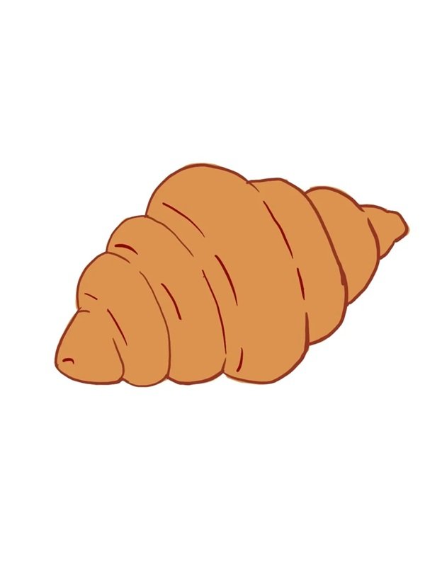 Cách vẽ bánh mì​ đơn giản 2