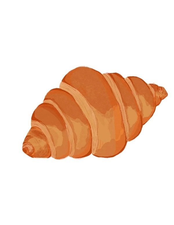 Cách vẽ bánh mì​ đơn giản 4