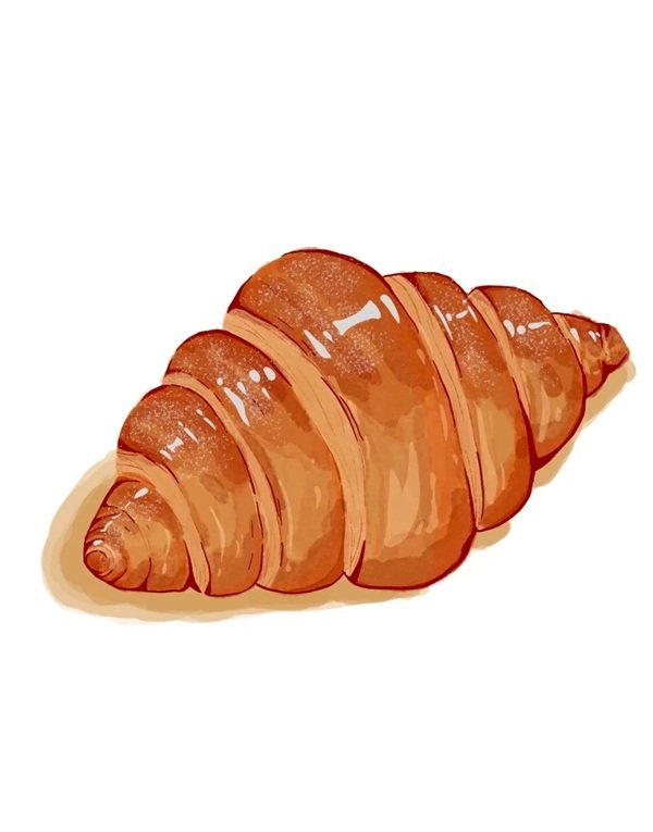 Cách vẽ bánh mì​ đơn giản