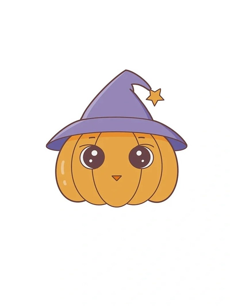 Cách vẽ bí ngô halloween cute 