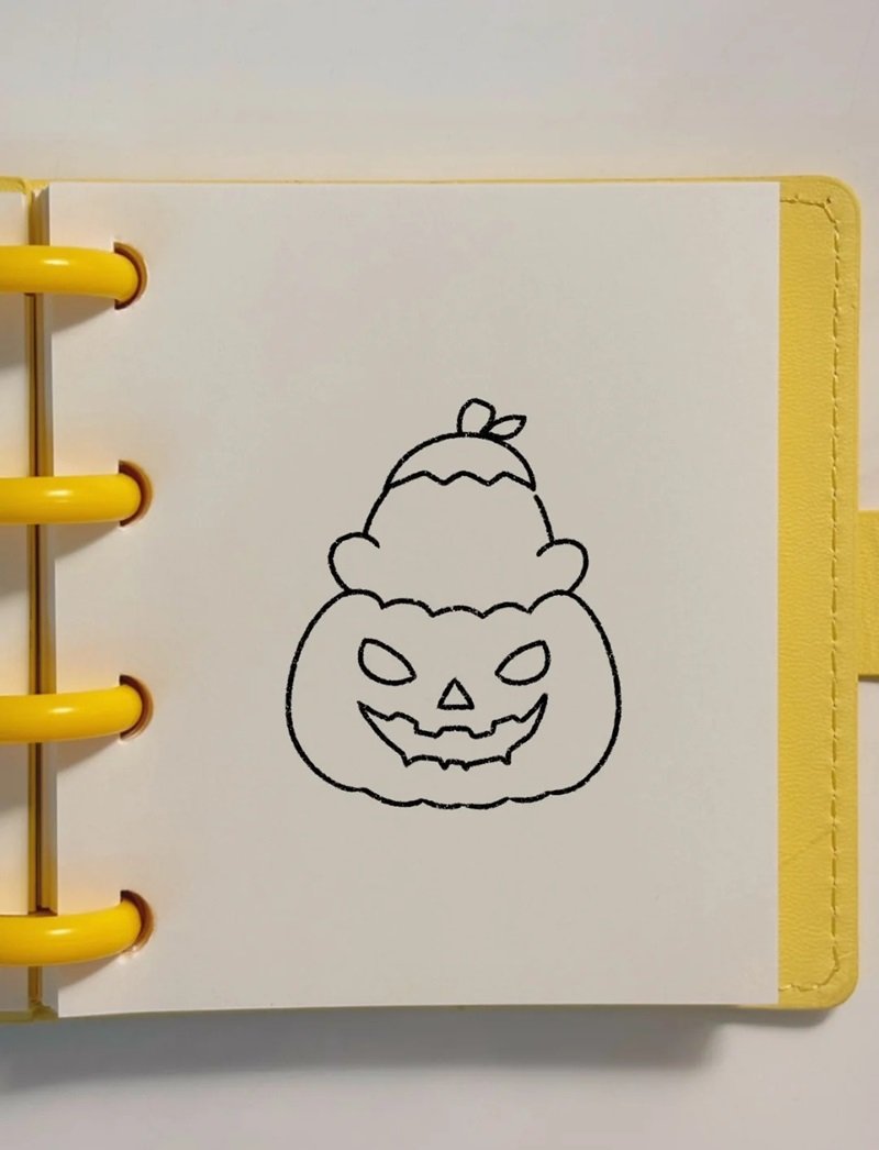 Cách vẽ bí ngô halloween đẹp 4