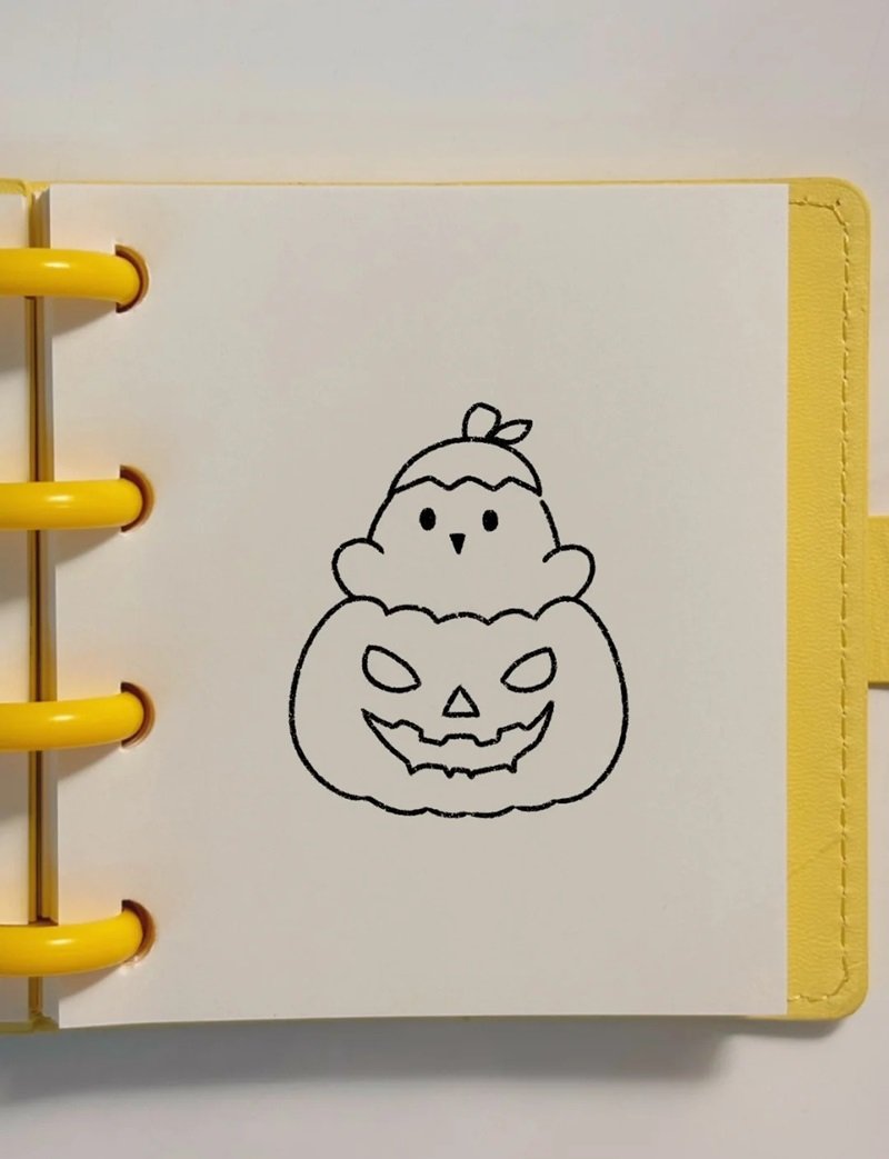 Cách vẽ bí ngô halloween đẹp 5