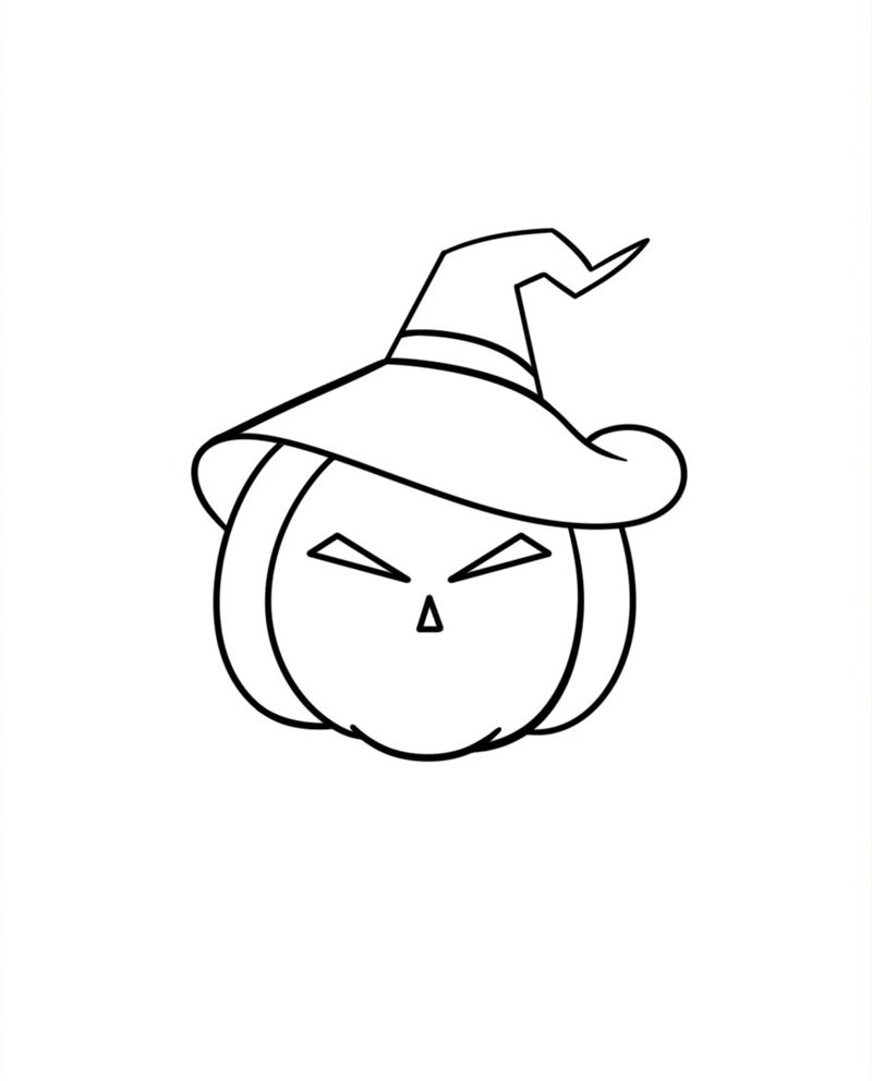 Cách vẽ bí ngô halloween đẹp nhất 4