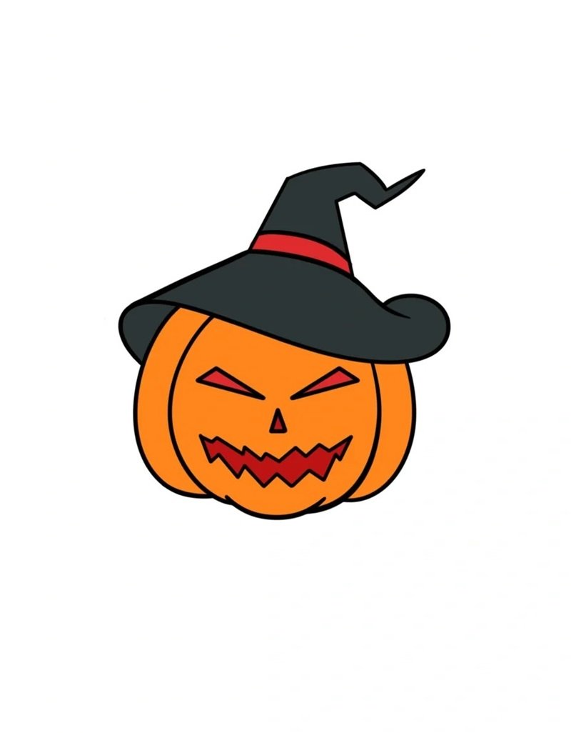 Cách vẽ bí ngô halloween đẹp nhất 