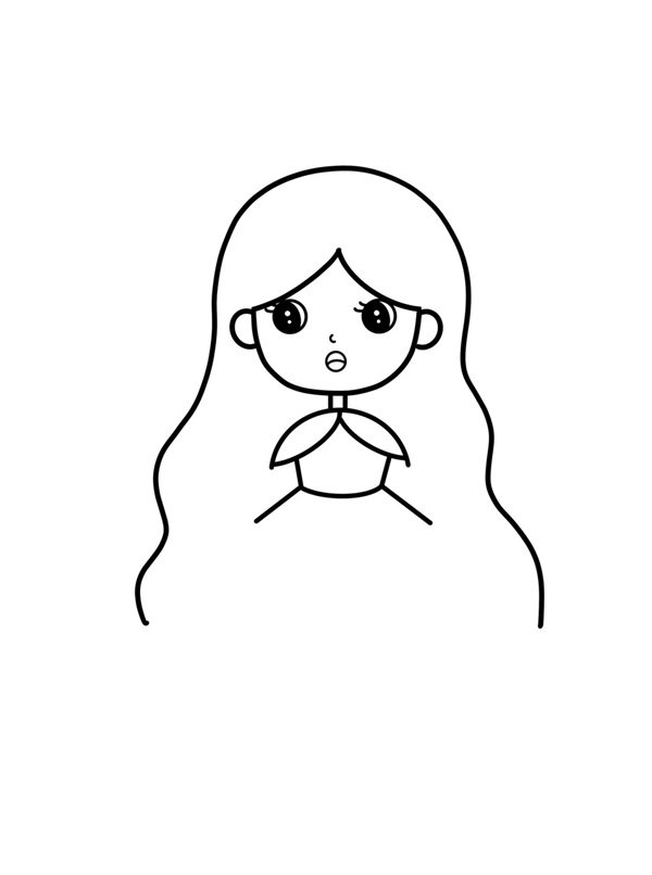 Cách vẽ búp bê chibi 2