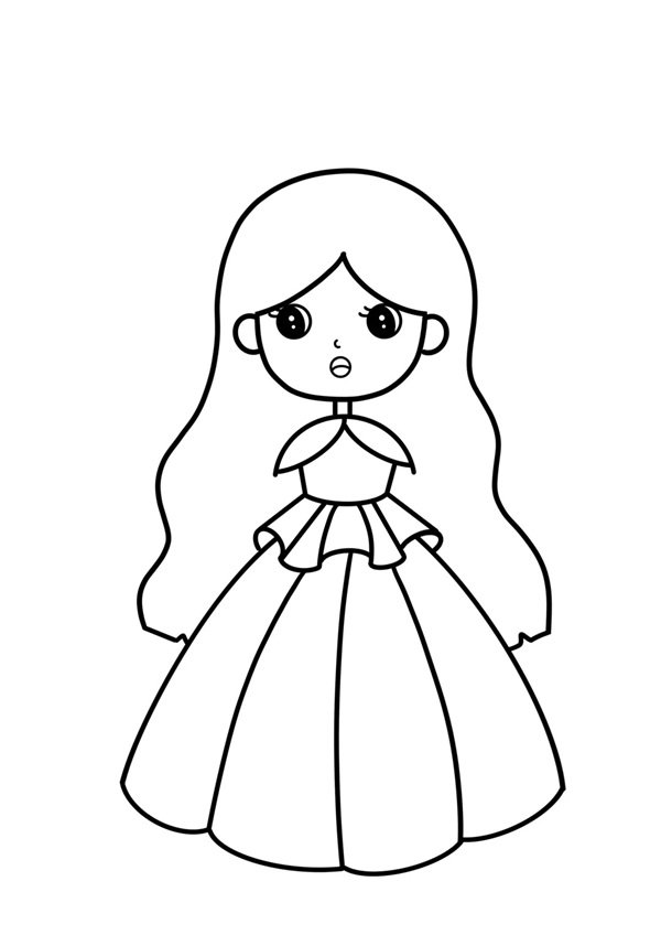 Cách vẽ búp bê chibi 3