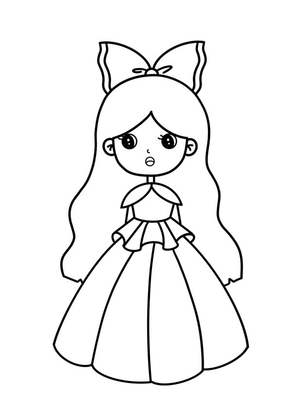 Cách vẽ búp bê chibi 4