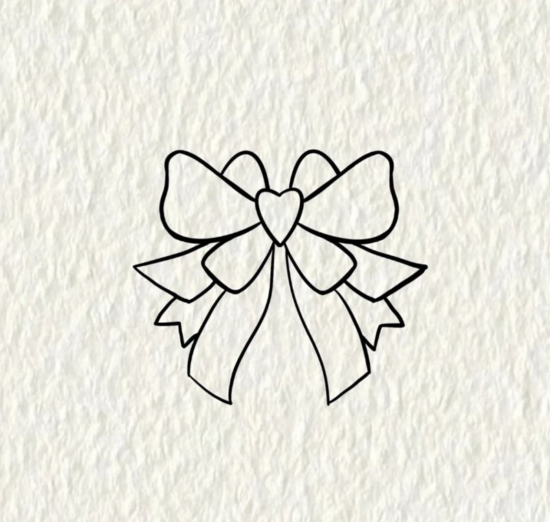 Cách vẽ cái nơ​ 4