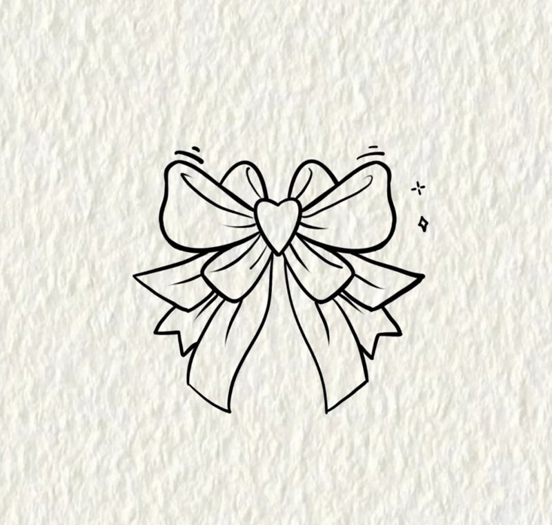 Cách vẽ cái nơ​ 