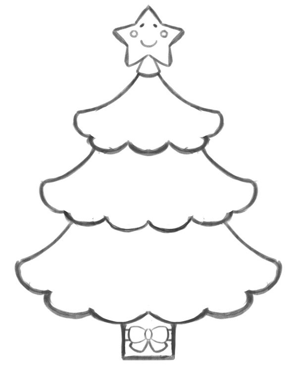 Cách vẽ cây thông noel dễ nhất 2