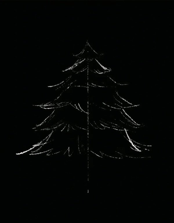 Cách vẽ cây thông noel đẹp nhất 1