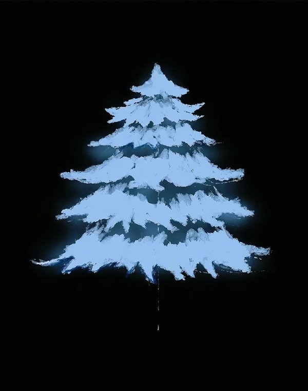 Cách vẽ cây thông noel đẹp nhất 3