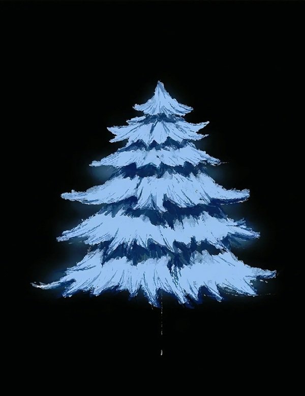 Cách vẽ cây thông noel đẹp nhất 4