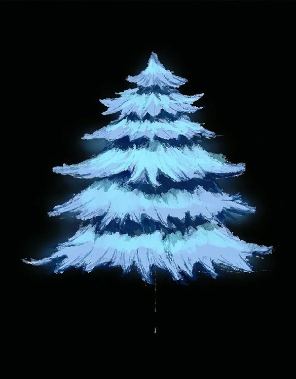 Cách vẽ cây thông noel đẹp nhất 5