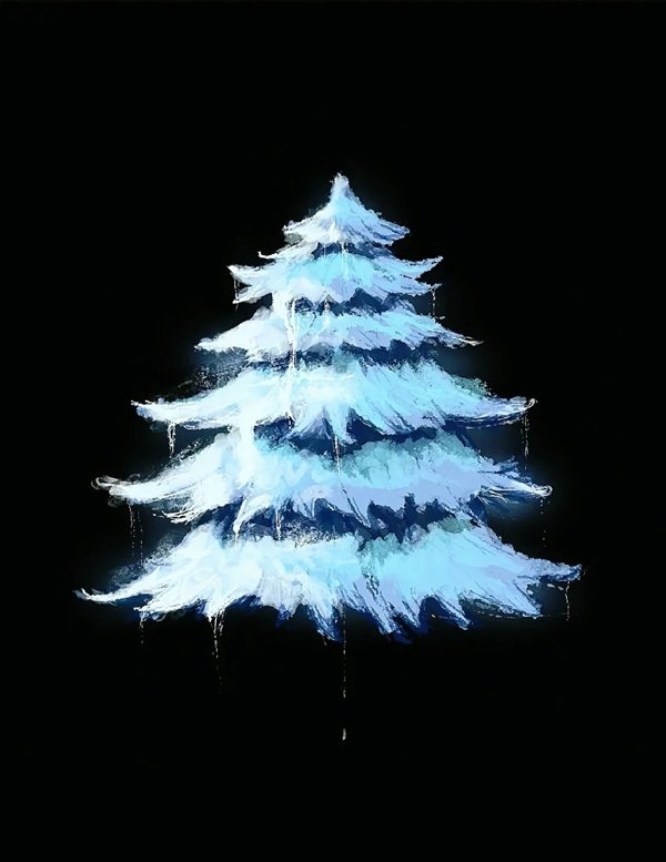 Cách vẽ cây thông noel đẹp nhất 6