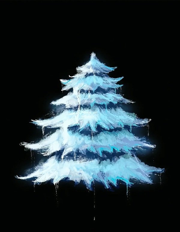 Cách vẽ cây thông noel đẹp nhất 7