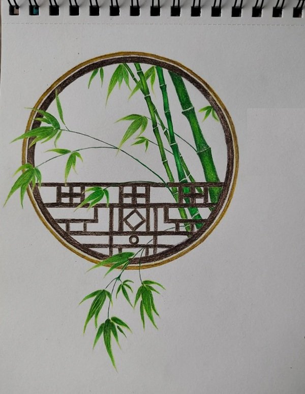 Cách vẽ cây tre bằng bút chì