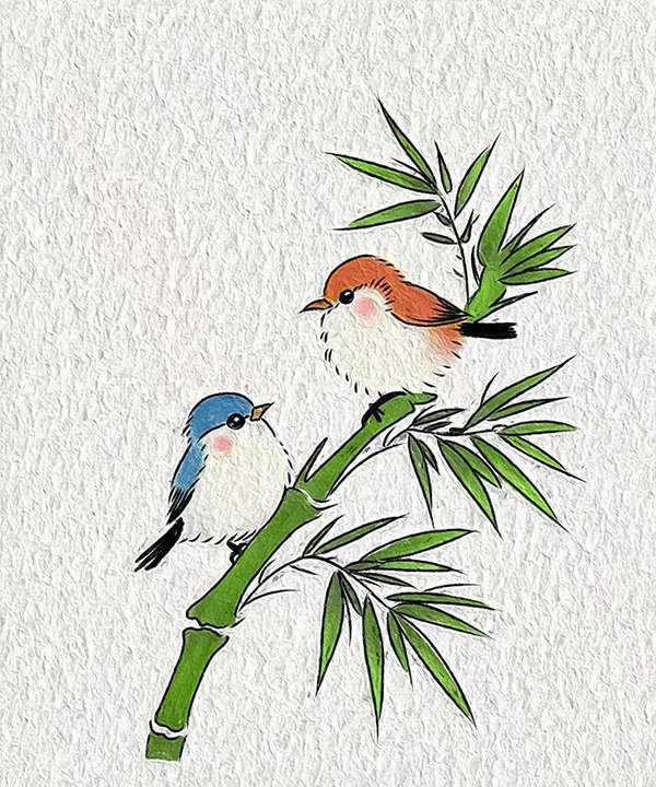 Cách vẽ cây tre đơn giản