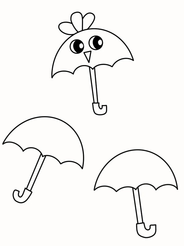 Cách vẽ chiếc ô cute 4