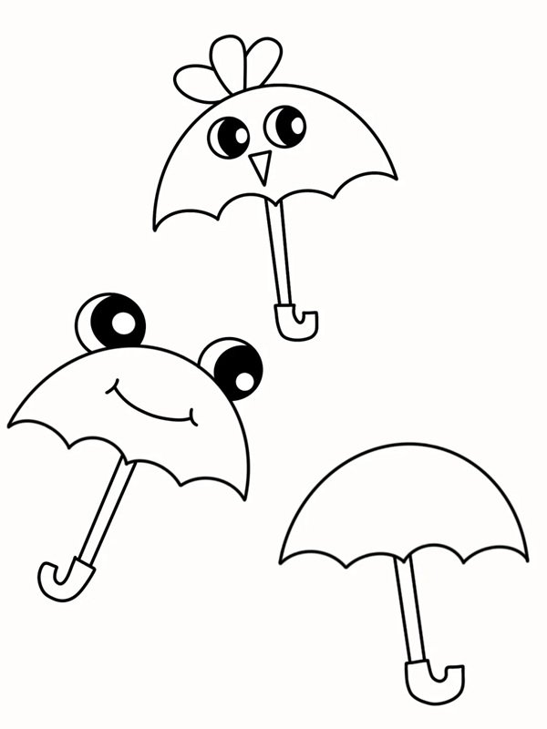 Cách vẽ chiếc ô cute 5