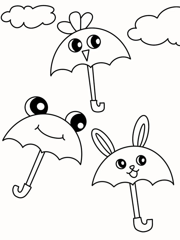 Cách vẽ chiếc ô cute 7