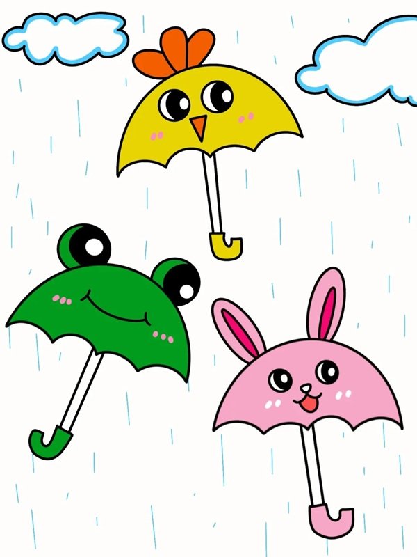 Cách vẽ chiếc ô cute