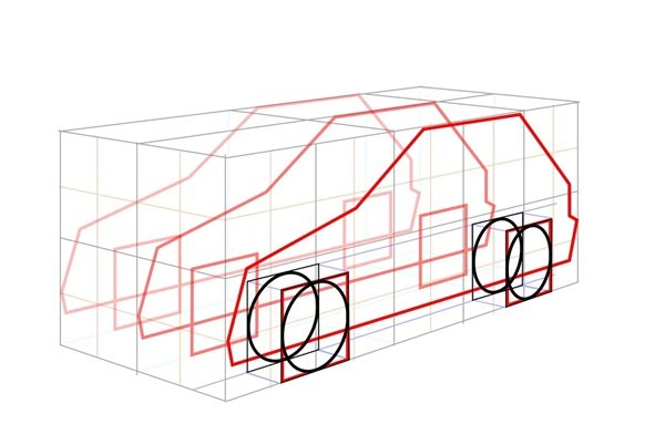 Cách vẽ chiếc xe ô tô mơ ước 4