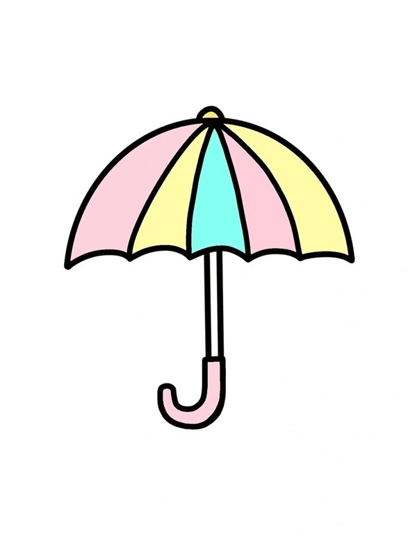 Cách vẽ chiếc ô