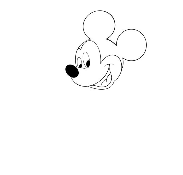 Cách vẽ chuột mickey​ 3