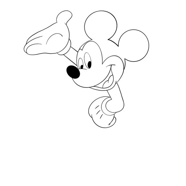 Cách vẽ chuột mickey​ 4