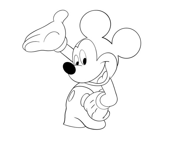 Cách vẽ chuột mickey​ 5