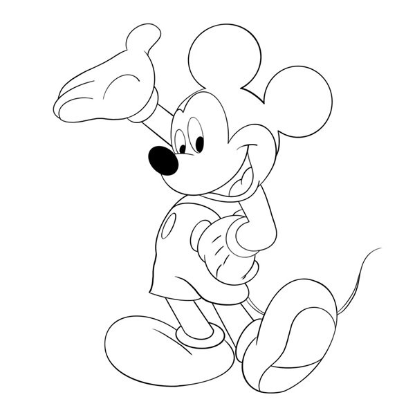 Cách vẽ chuột mickey​ 6