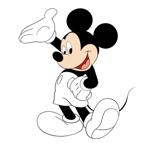 Cách vẽ chuột mickey​ 8