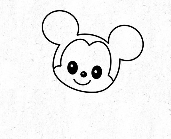 Cách vẽ chuột mickey​ dễ thương 2