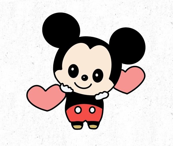 Cách vẽ chuột mickey​ dễ thương 