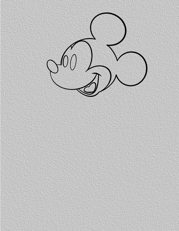 Cách vẽ chuột mickey​ đơn giản nhất 4