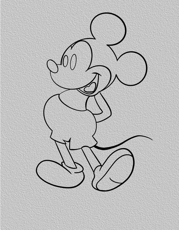 Cách vẽ chuột mickey​ đơn giản nhất 5