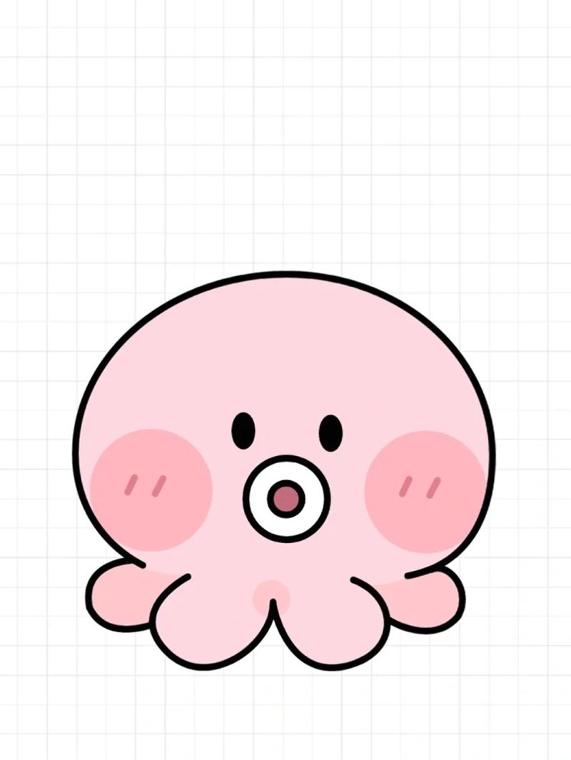 Cách vẽ con bạch tuộc cute