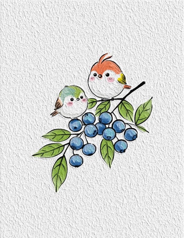 Cách vẽ con chim hình nhỏ 