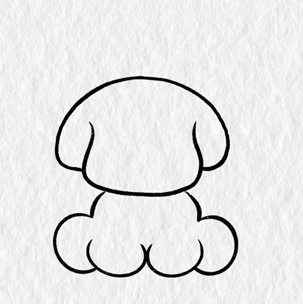 Cách vẽ con chó cute 4