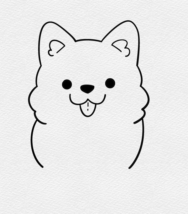 Cách vẽ con chó dễ nhất 5
