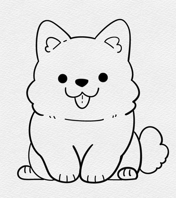 Cách vẽ con chó dễ nhất 8