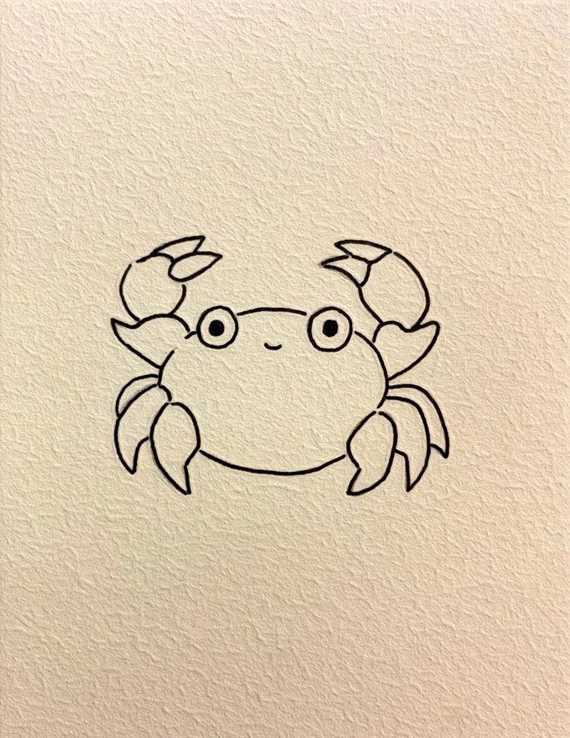 Cách vẽ con cua cute