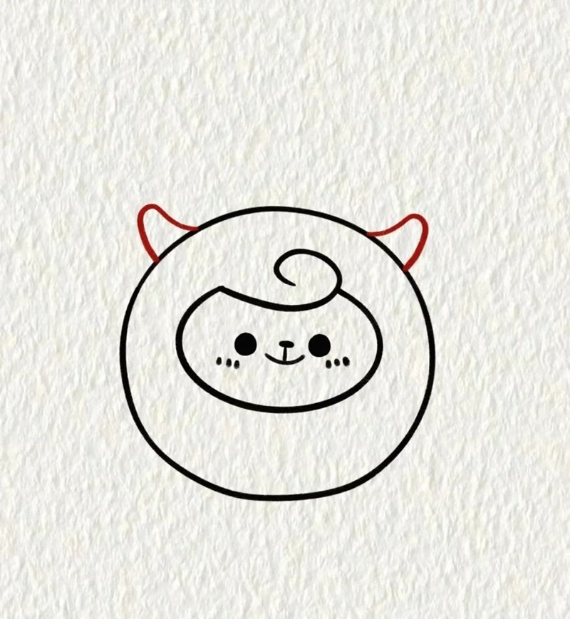 Cách vẽ con cừu cute nhất 5