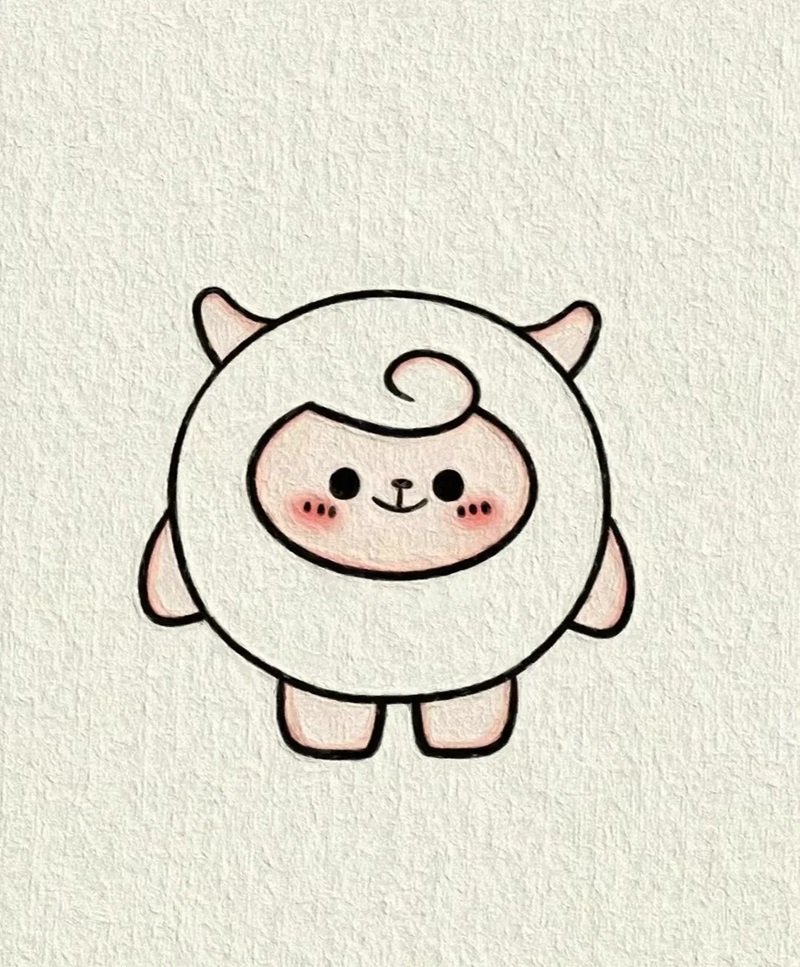 Cách vẽ con cừu cute nhất 