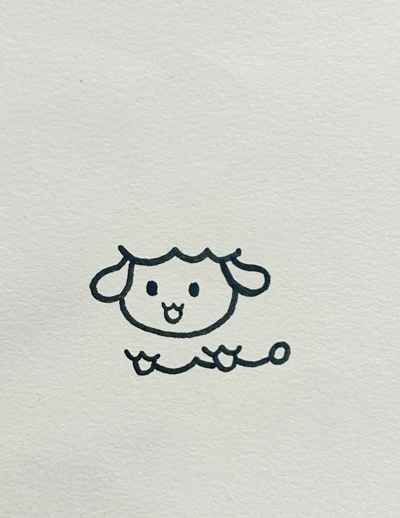 Cách vẽ con cừu dễ thương 5