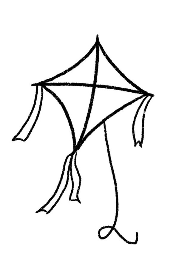 Cách vẽ con diều​ dễ vẽ  