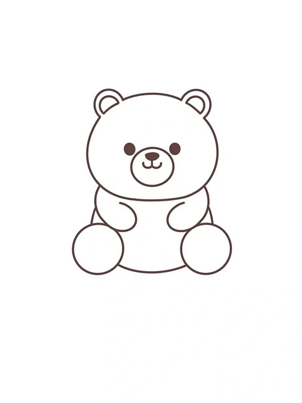 Cách con vẽ gấu bông 5