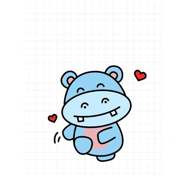 Cách vẽ con hà mã dễ thương
